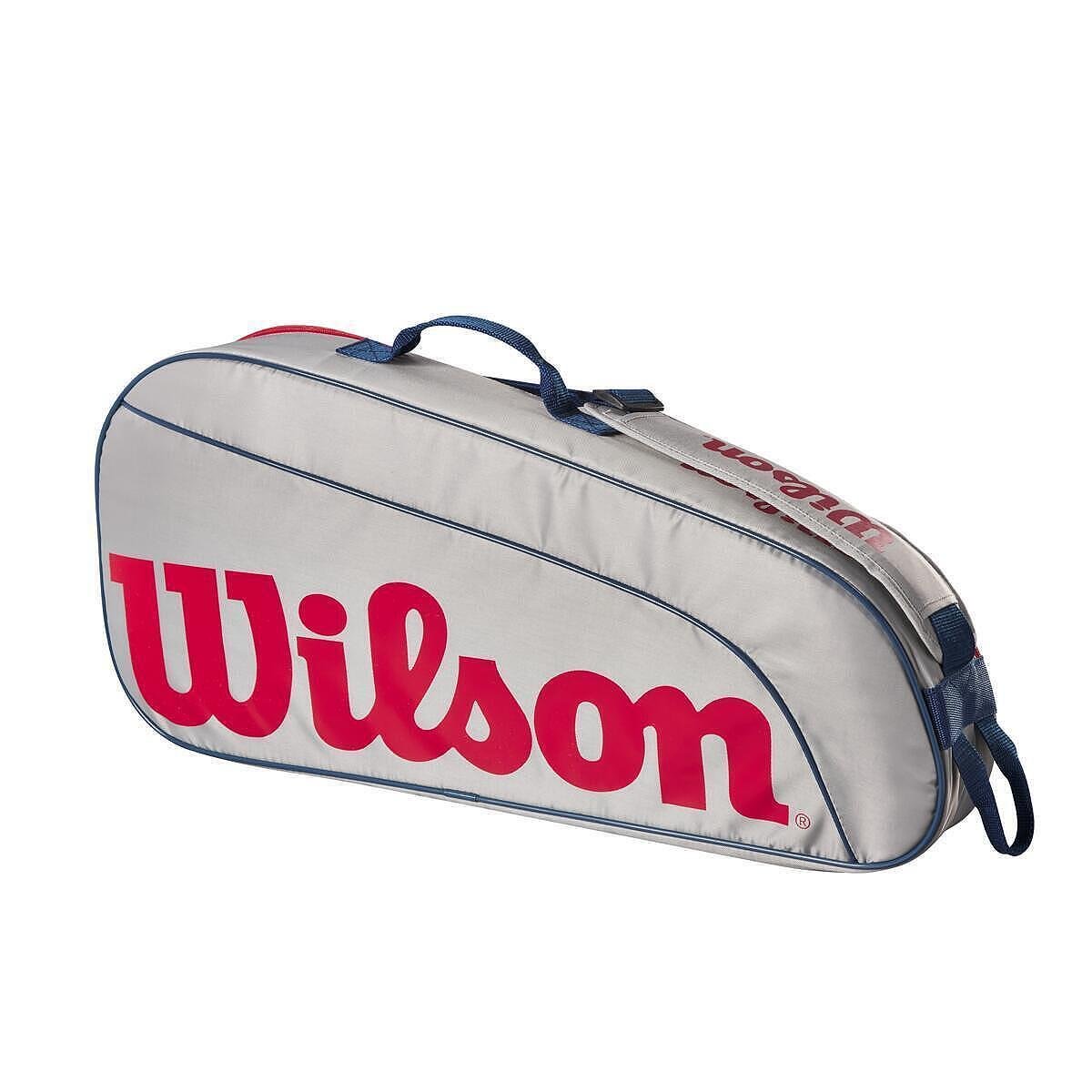 Geantă de tenis pentru copii WILSON JUNIOR - 3 rachete, geantă de tenis compactă Wilson pentru 3 rachete și echipament