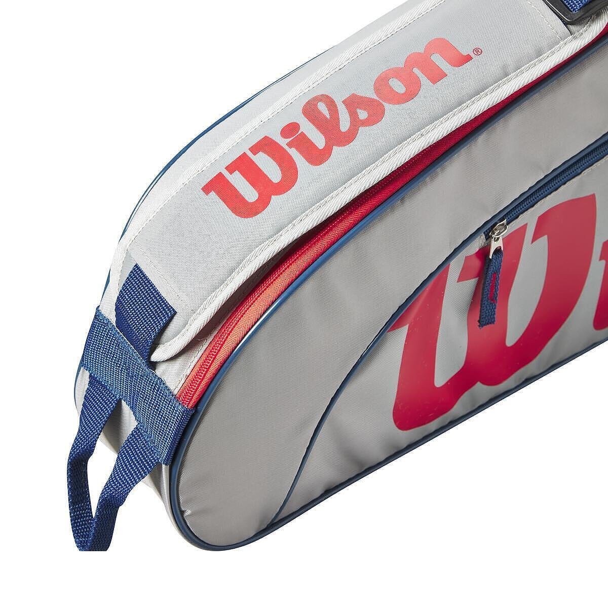 Geantă de tenis pentru copii WILSON JUNIOR - 3 rachete, geantă compactă Wilson pentru până la 3 rachete și echipament de tenis