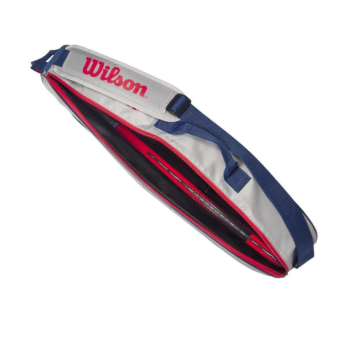 Geantă de tenis pentru copii WILSON JUNIOR - 3 rachete, geantă de tenis compactă Wilson pentru 3 rachete și accesorii