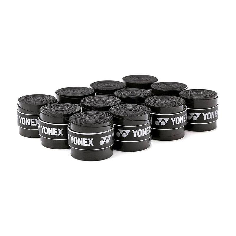 Grip from a box Yonex Wet Super Grap Black - 60 black tennis overgrips for better control and feel