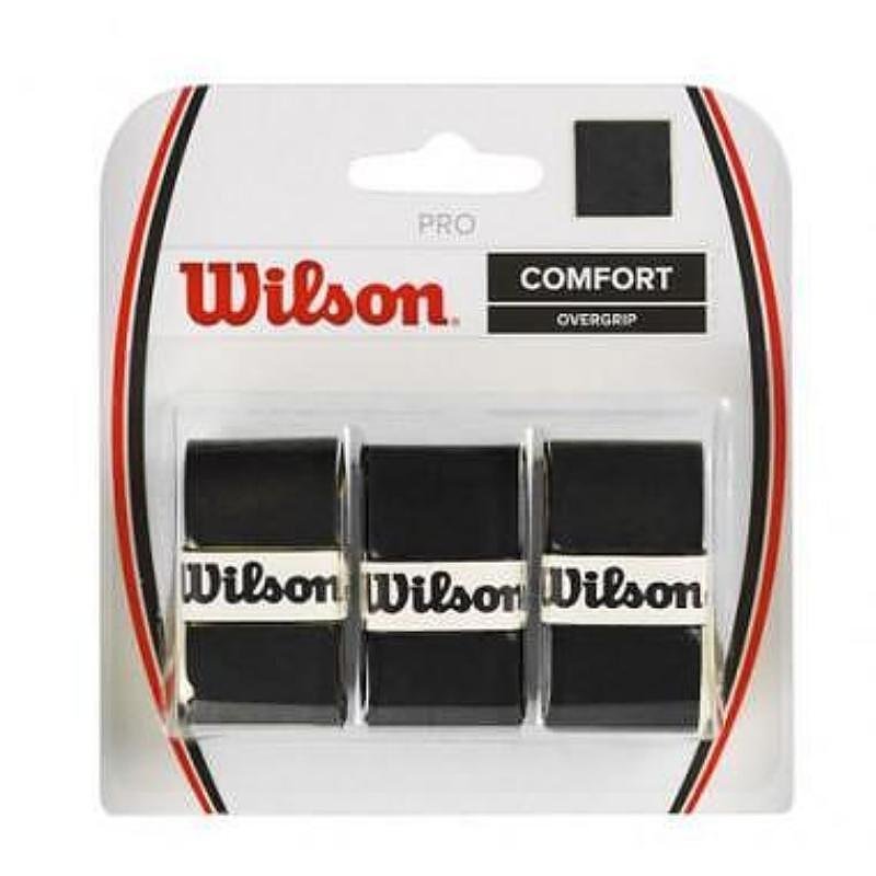 Грипове WILSON PRO x3 - black, тенис грипове за Wilson и ракети за падел, комфорт и контрол