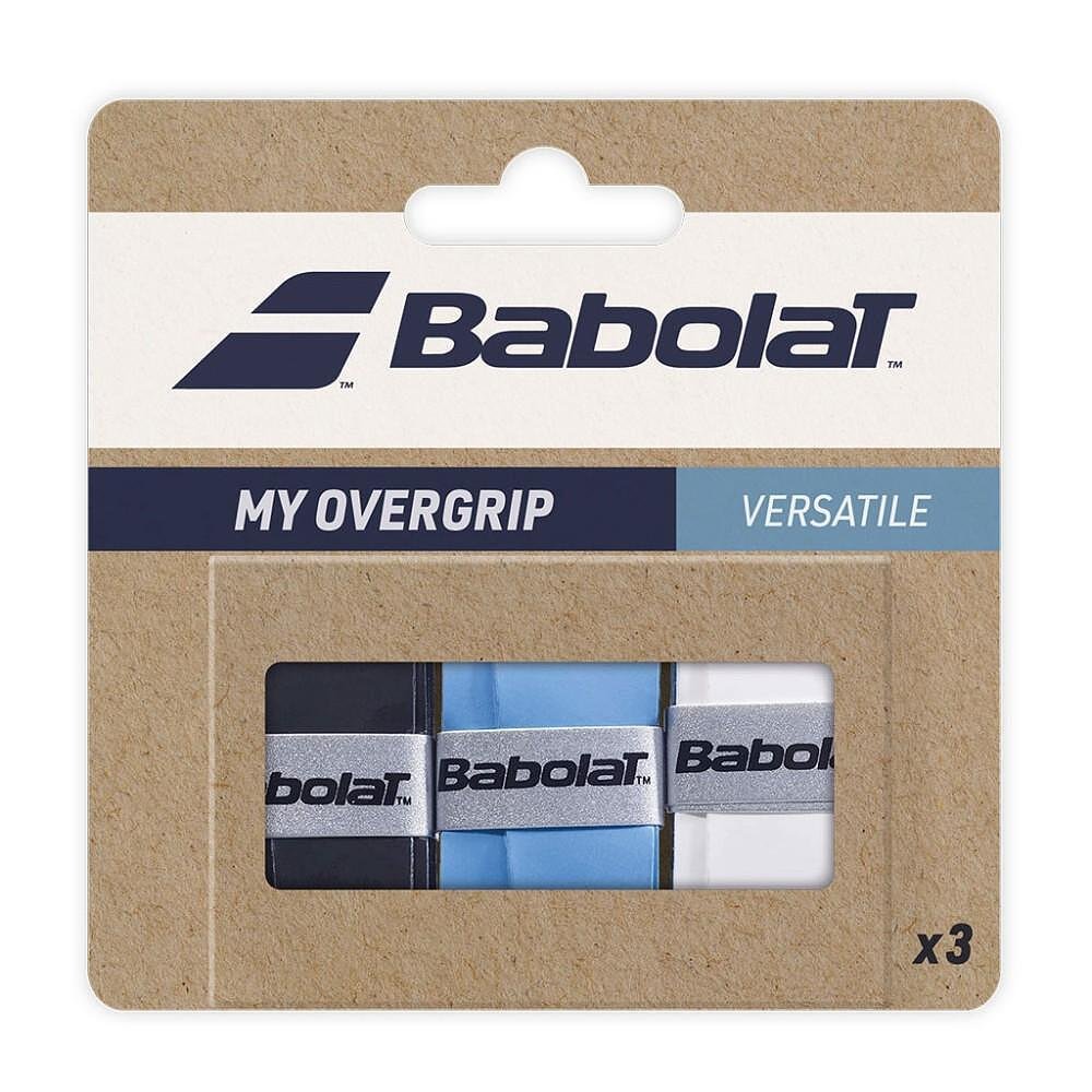 Грипове Babolat MY OVERGRIP - 3 броя за тенис и падел, абсорбиращи и издръжливи, в ярки цветове.