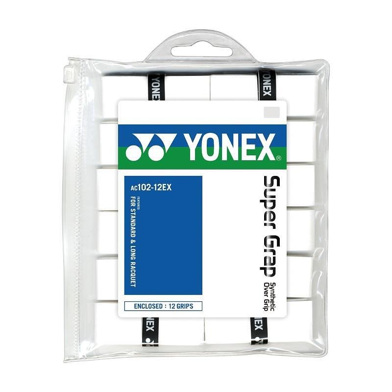 Грипове Yonex Super Grap - white, black, 12 броя