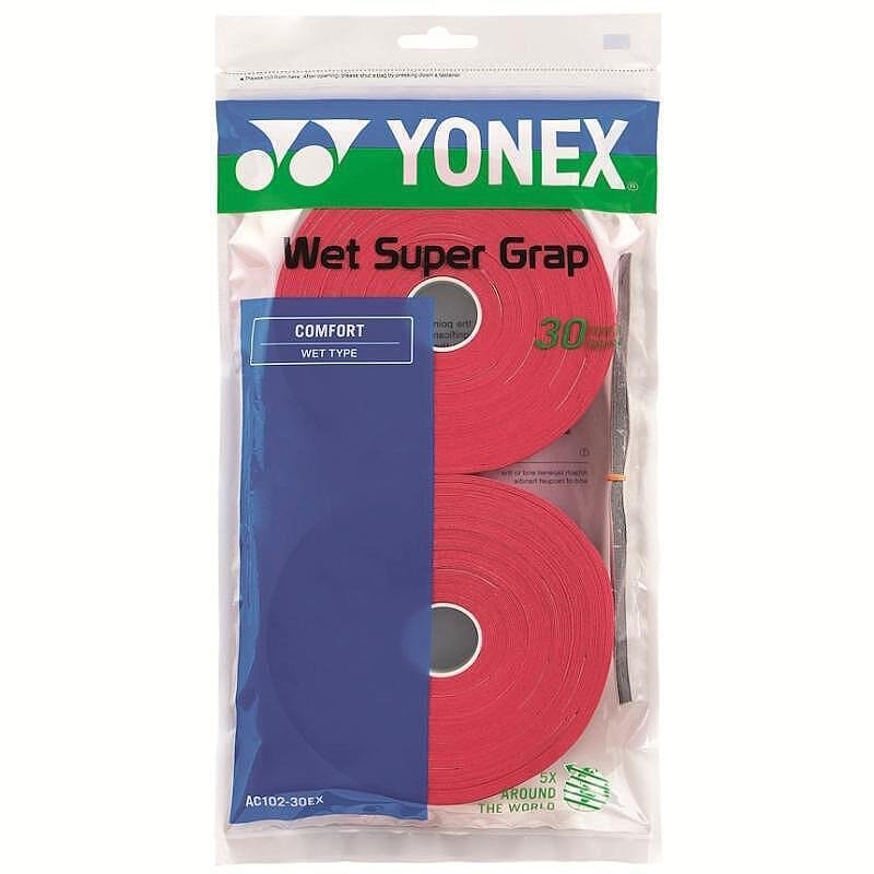 Yonex Wet Super Grap grips x30 Wine Red