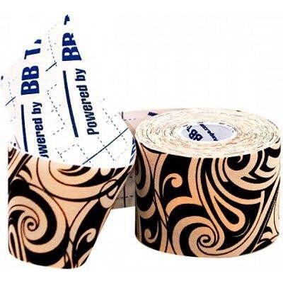 Bandă kinesio tape BBTAPE™ 5 cm × 5 m, tatu, culoarea pielii (Coreea de Sud)