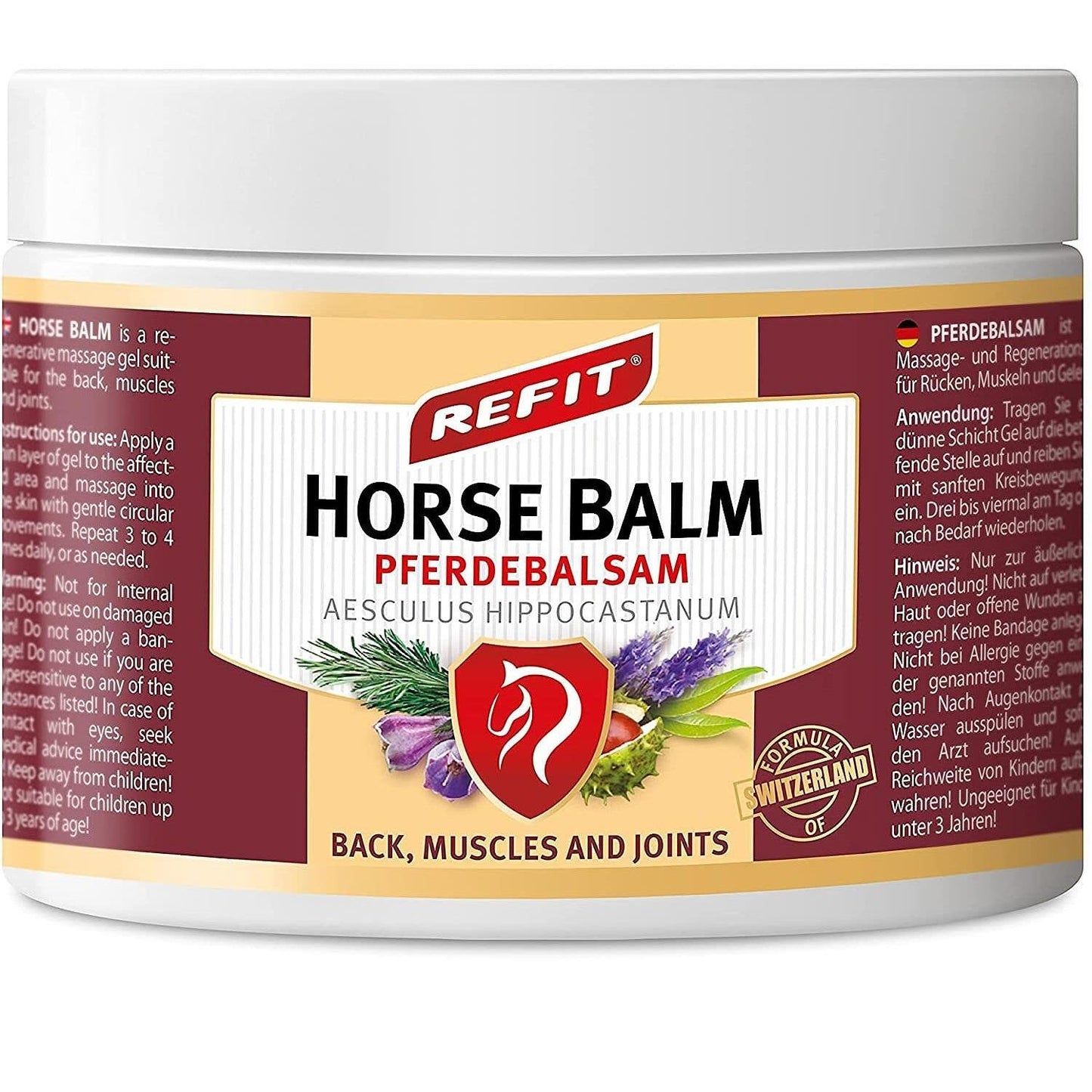 Balsam de cal REFIT Horse balm 500 ml pentru dureri foarte puternice cu efect imediat și de lungă durată de la renumitul Karlsbad Spa Natural