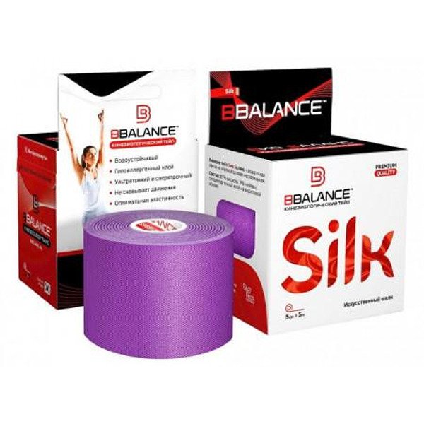 Bandă kinesiologică din mătase Bbtape Silk 5 Cm × 5 M (Coreea de Sud)
