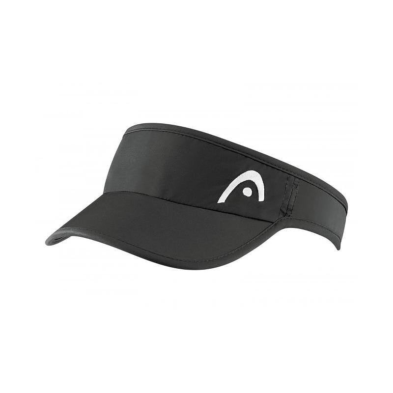 HEAD Pro Player Women Visor - black – stylish black visor for tennis and padel, HEAD, tennis equipment