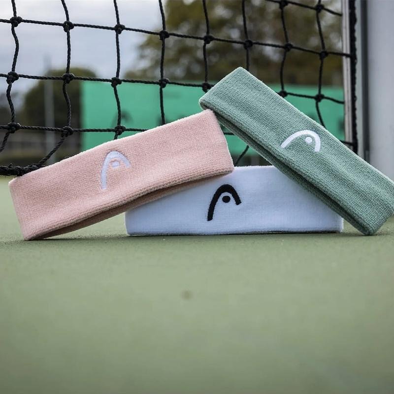 HEAD Band - anthracite, elastic sports headband for padel and tennis
