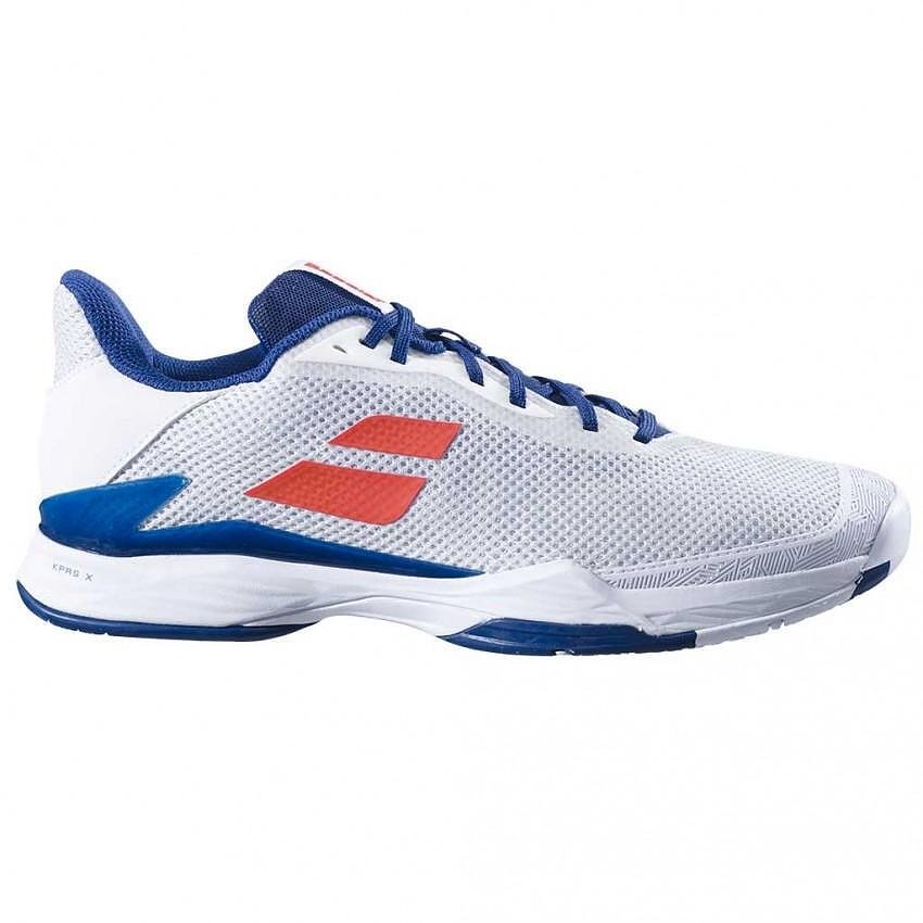 Мъжки маратонки Babolat JET TERE ALL COURT White, Estate Blue – леки тенис маратонки за all court игри.