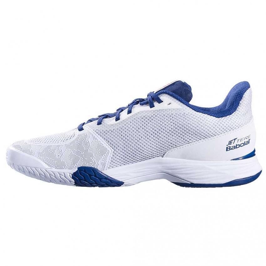 Мъжки маратонки Babolat JET TERE ALL COURT White, Estate Blue – леки тенис маратонки за all courts