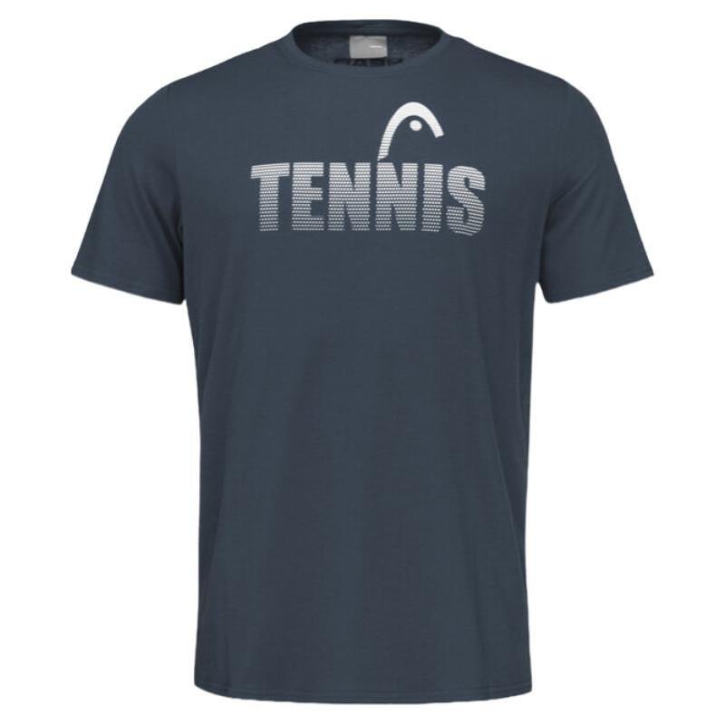 Men's HEAD Colin T-shirt / 811293 - NV - dark blue T-shirt with TENNIS print for comfort and style