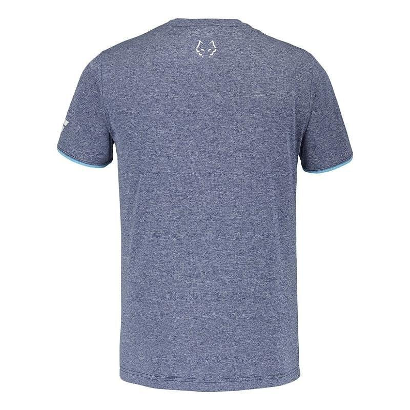 Мъжка тениска Babolat CREW NECK LEBRON 2025 - estate blue, лека и дишаща за падел и тенис