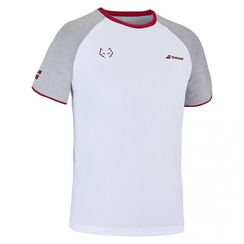 Мъжка тениска Babolat CREW NECK TEE LEBRON - бял за комфорт и лекота на корта