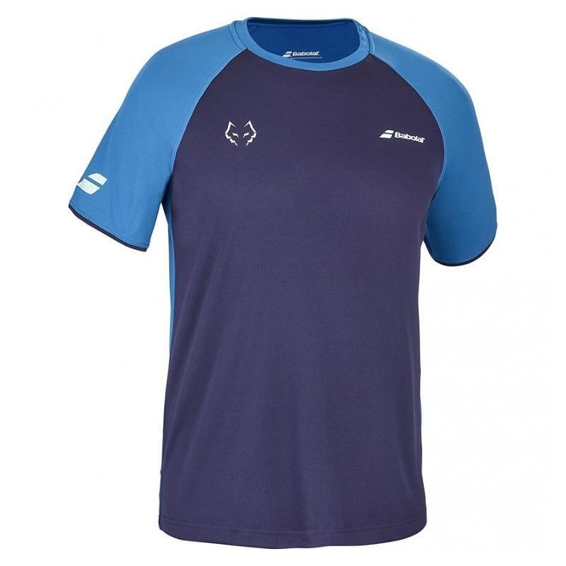 Tricou bărbătesc Babolat CREW NECK TEE LEBRON - albastru pentru tenis și padel, confortabil și ușor