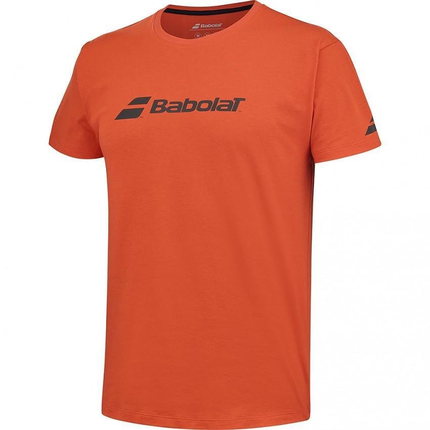 Мъжка тениска Babolat EXERCISE BABOLAT TEE 2024 - fiesta red, удобна за тренировка и мач
