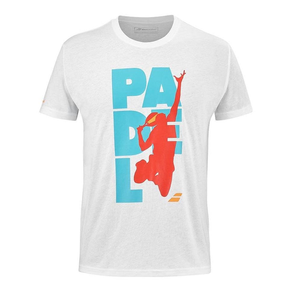 Мъжка тениска Babolat PADEL COTTON - white