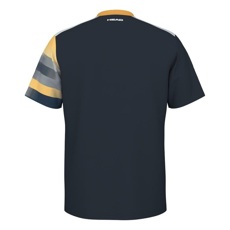 Men's HEAD Topspin T-Shirt / 811564 - NVXV, black with a mesh back and a stylish design for tennis apparel