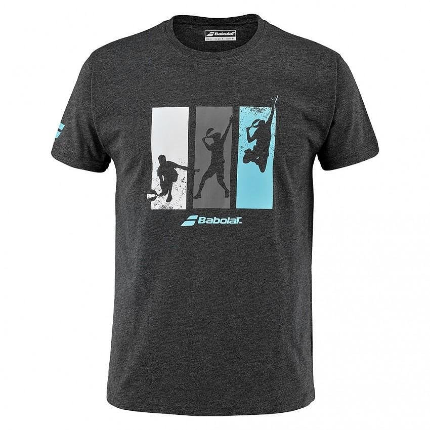 Men's T-Shirt PADEL COTTON - blk, hthr