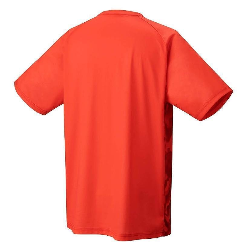 Мъжка тениска Yonex 2025 CREW NECK SHIRT Pearl Red, лека спортна тениска с UV защита и бързо съхнене
