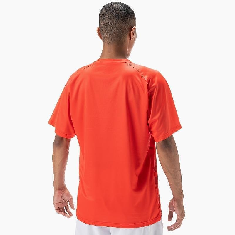 Мъжка тениска Yonex 2025 CREW NECK SHIRT Pearl Red, комфортна спортна тениска с бързо съхнене и UV защита