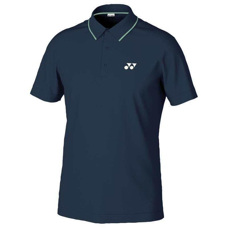 Мъжка тениска Yonex Polo Navy - тъмносиня спортна поло тениска за комфорт при тенис, бадминтон и падел
