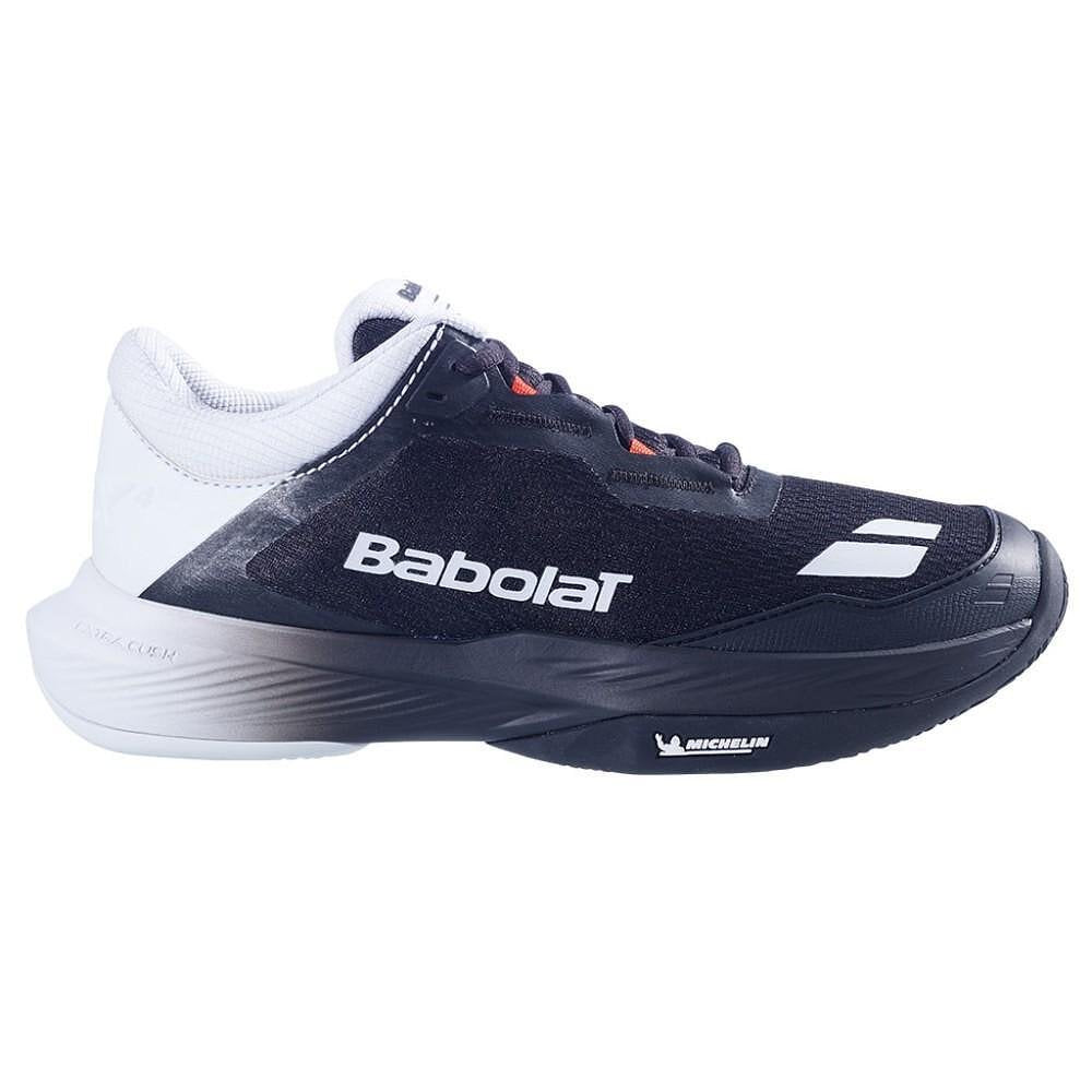 Мъжки маратонки Babolat SFX 4 CLAY BLACK / ILLUSION BLUE – тенис маратонки за комфорт и стабилност, бадминтон ракети, тенис екипировка