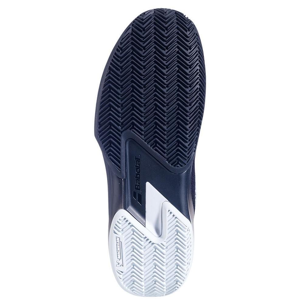 Мъжки маратонки Babolat SFX 4 CLAY BLACK / ILLUSION BLUE с професионална подметка за тенис и стабилност на корта