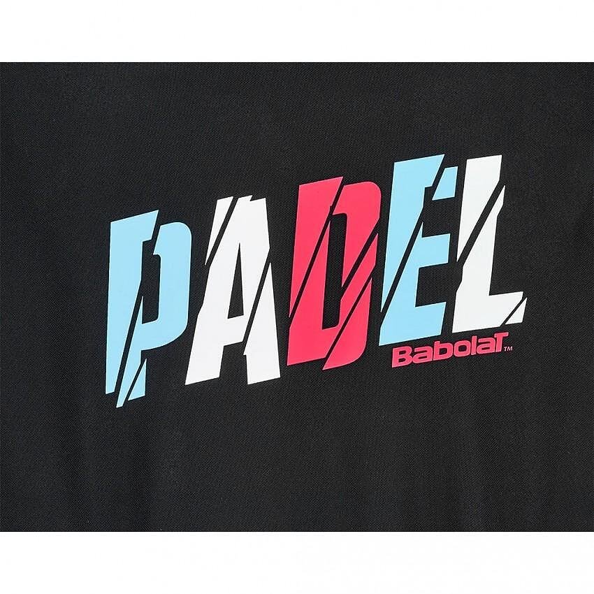 Men's Babolat PADEL HOOD BLACK sweatshirt for padel training and comfort with a hood