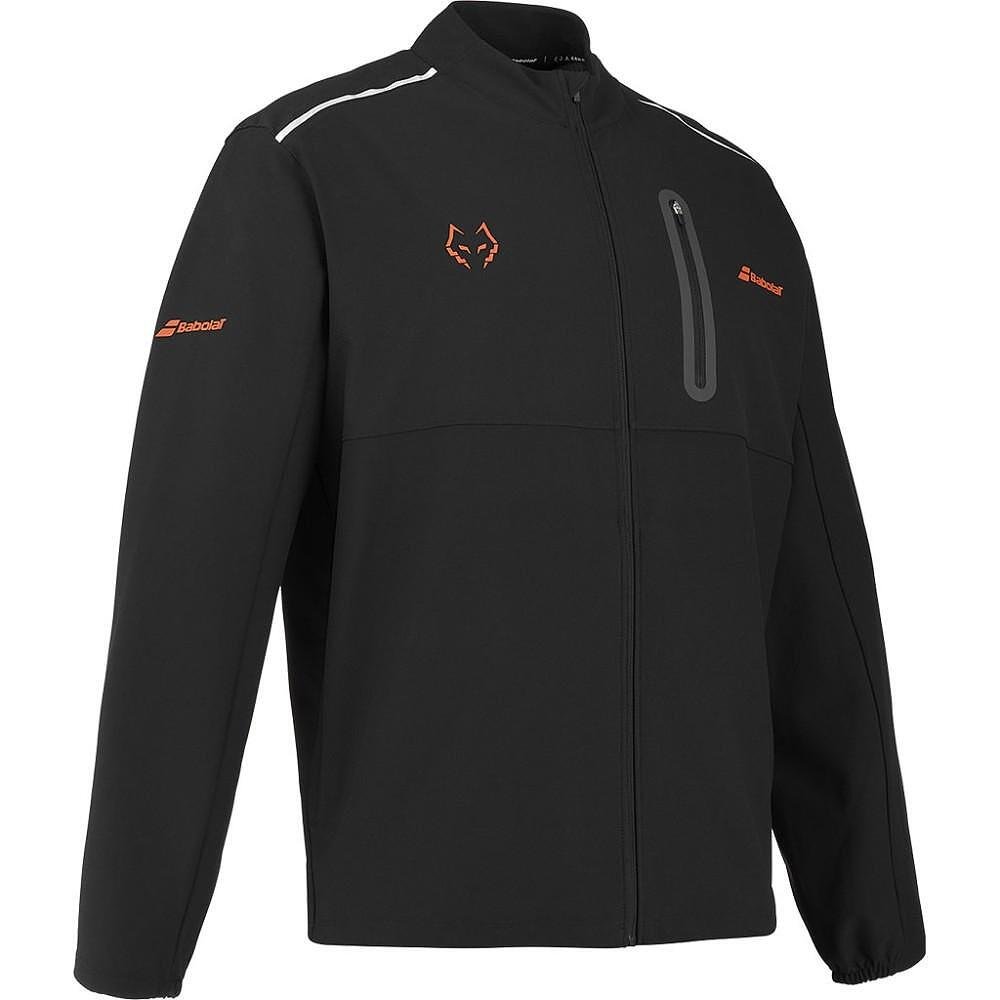 Мъжко яке Babolat JUAN LEBRON 2026 - black – леко и удобно яке за падел с джоб на гърдите и странични джобове.