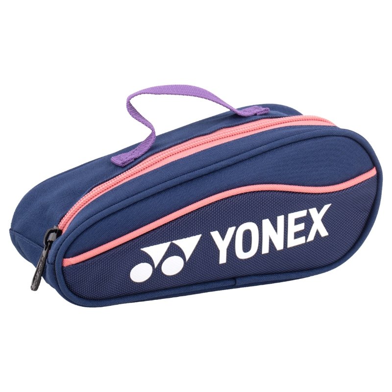 Моливник Yonex Midnight Navy, стилен и практичен аксесоар с компактно оцветяване в тъмносиньо и розово.