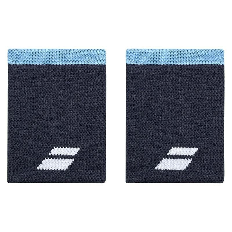 Babolat LOGO JUMBO wristbands - drive blue – comfortable sports wristbands with excellent absorption for tennis and padel rackets.