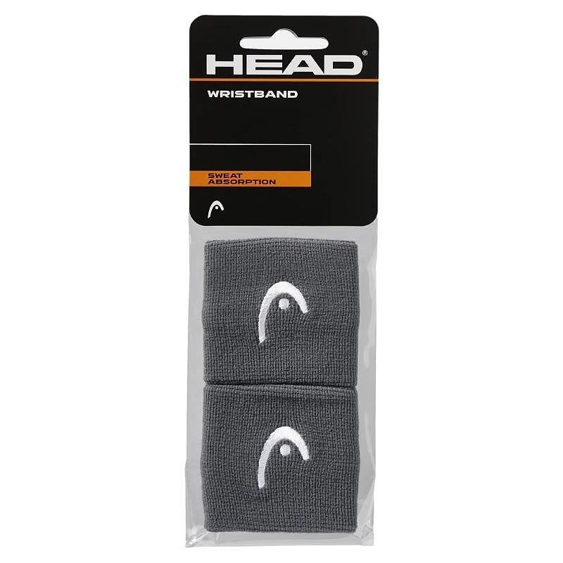 Head 2.5“ wristbands - anthracite: compact sports wristbands for tennis, padel rackets and tennis gear.