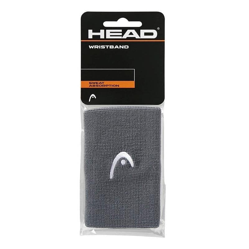 Head 5'' wristbands - anthracite – absorbent sports wristbands for tennis and padel, dry hands and comfort