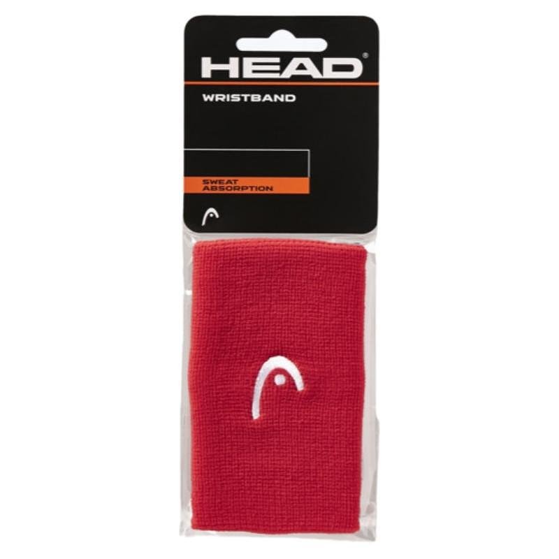 Head 5'' - red wristbands for tennis and padel, sweat-absorbing, for dry hands and comfort