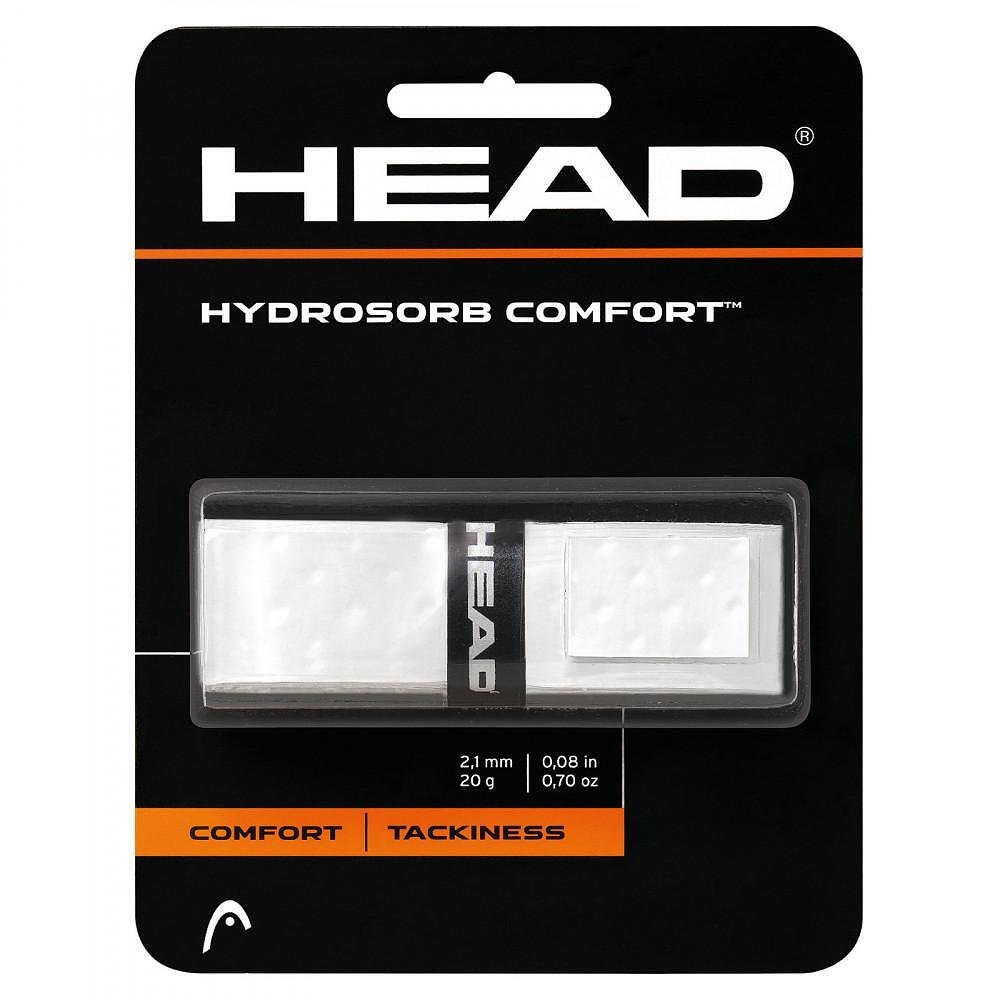 HEAD HYRDROSORB COMFORT replacement grip - white, comfortable grip for a HEAD tennis racket and padel racket