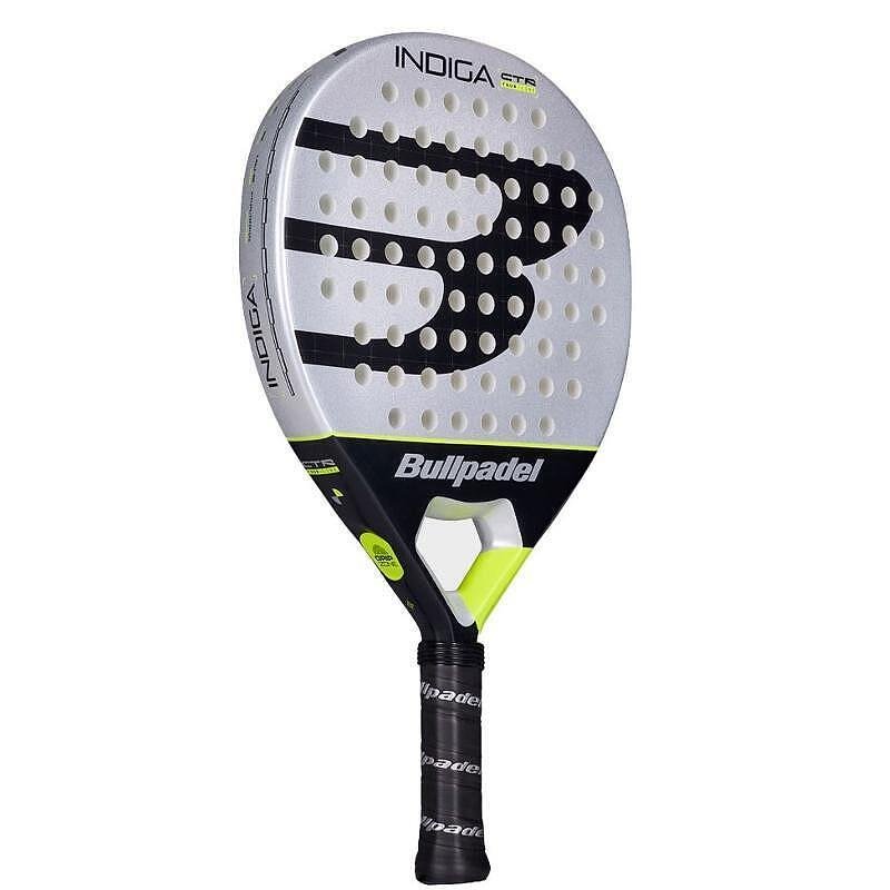 Bullpadel INDIGA CTR padel racket – round shape, low balance, lightweight Polyglass and SoftEva construction for maximum control and maneuverability.