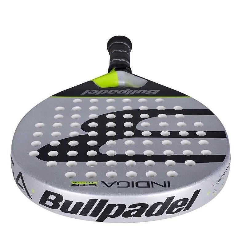Bullpadel INDIGA CTR padel racket – round shape, low balance, lightweight Polyglass and SoftEva construction for maximum control and maneuverability.
