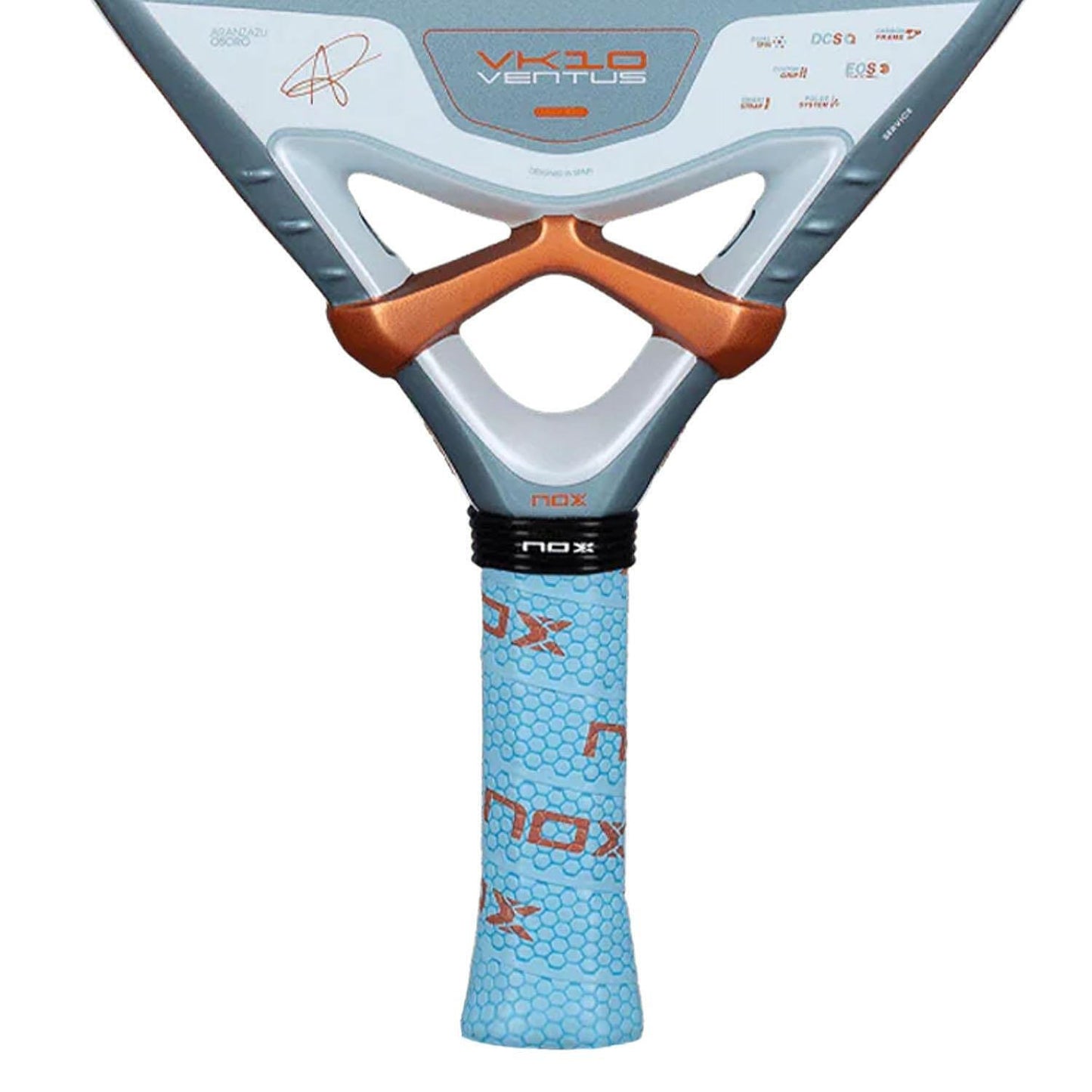 Rachetă de padel VK10 Ventus 12K Control cu carbon 12K, nucleu MLD Black EVA, suprafață Dual Spin și formă rotundă, destinată jucătorilor profesioniști.