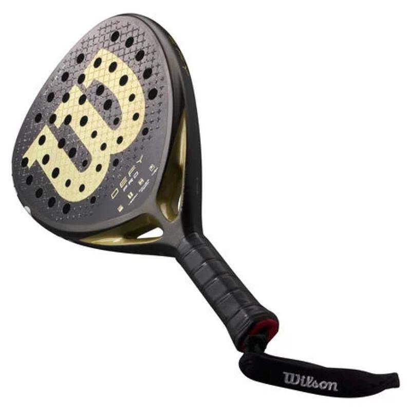 Rachetă de padel Wilson Defy Pro V1 pentru joc agresiv, putere și spin – rachetă profesională de padel Wilson.