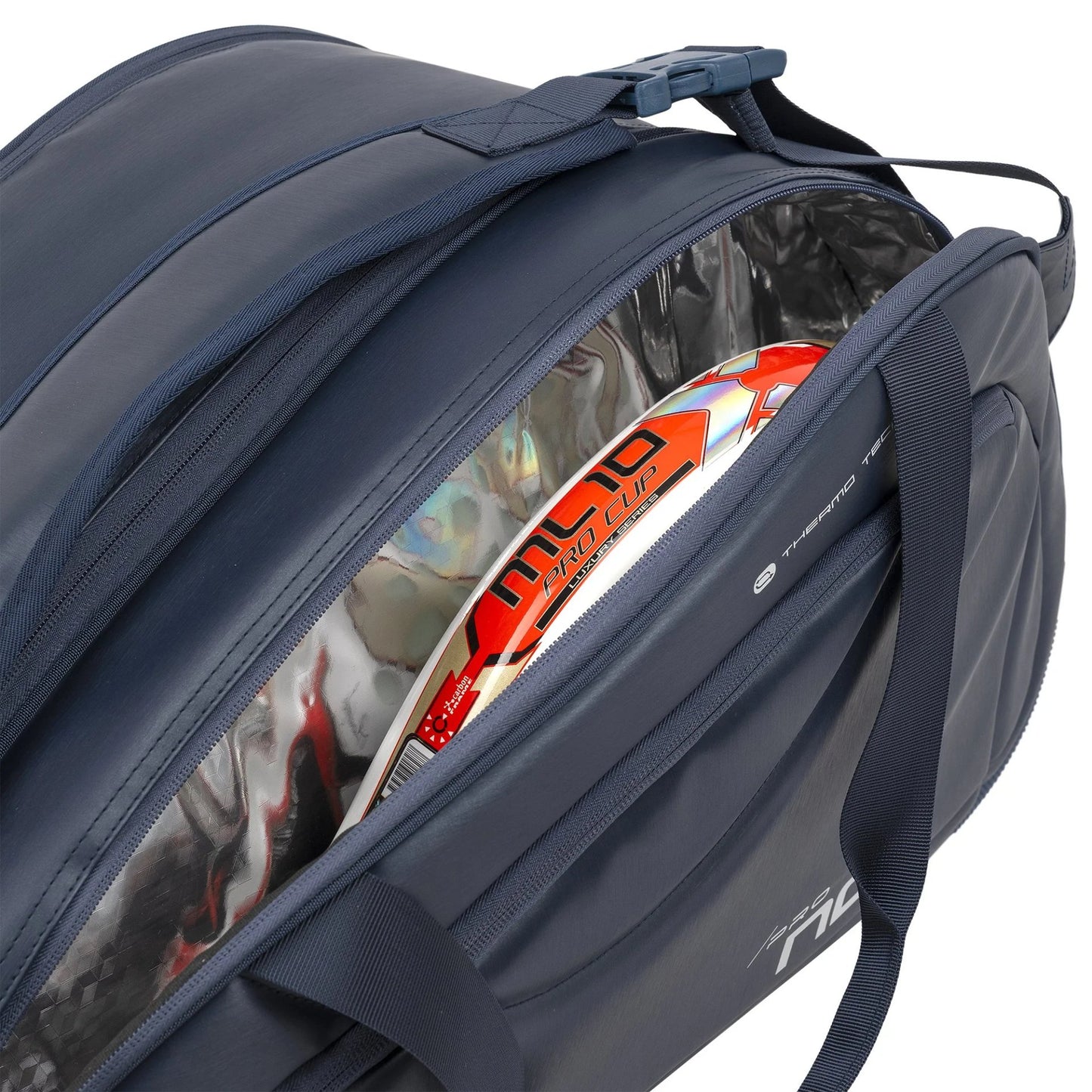 Geantă de padel NOX Pro Series Navy – ușoară, rezistentă și practică. Cu compartiment termic, loc pentru rachete, încălțăminte și accesorii