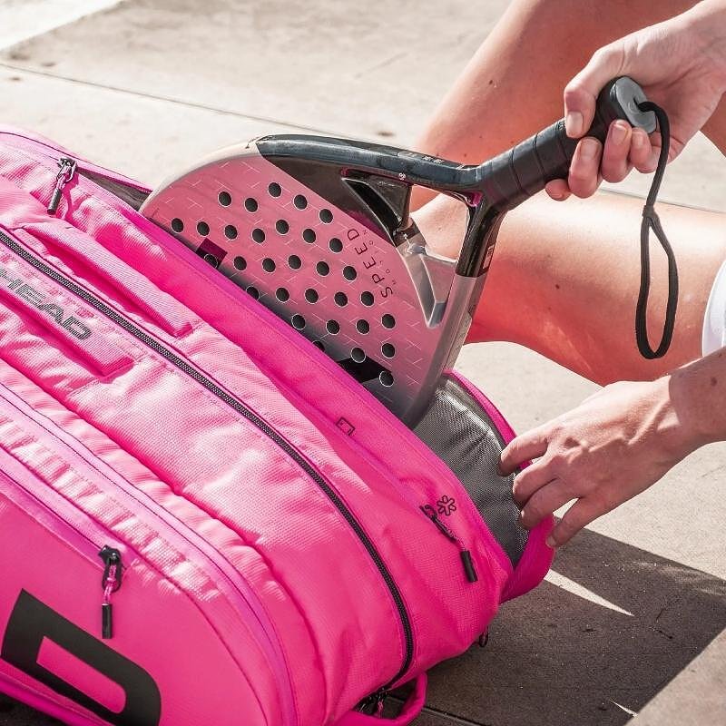 Geantă termică de padel Head Tour Pink - geantă roz pentru rachete de padel, cu buzunare și protecție pentru racheta de padel