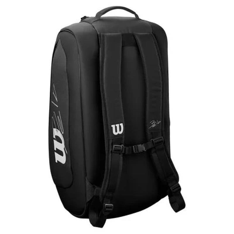 Sac termoizolant de padel Wilson Bela DNA Super Tour - sac termic negru pentru rachete de padel cu acoperire TPU și bretele confortabile