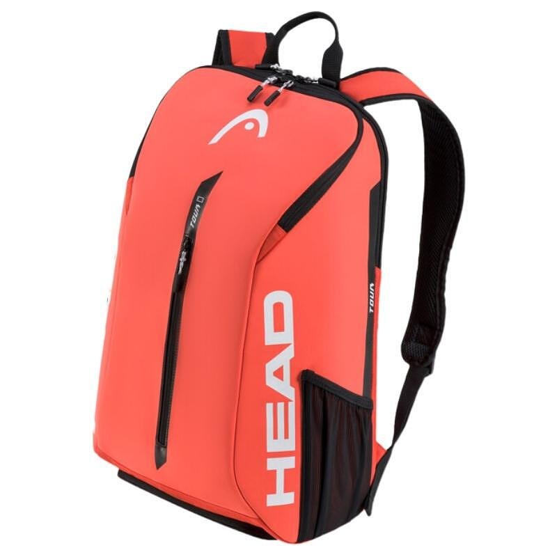 Head Tour 25L Black/White backpack - tennis backpack for padel rackets, main compartment and shoes, stylish design