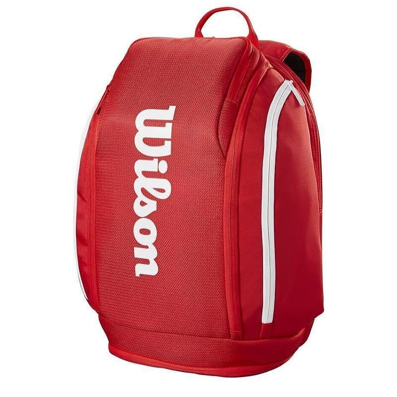 Wilson Super Tour 2025 Backpack in red – tennis backpack with a comfortable design and space for gear