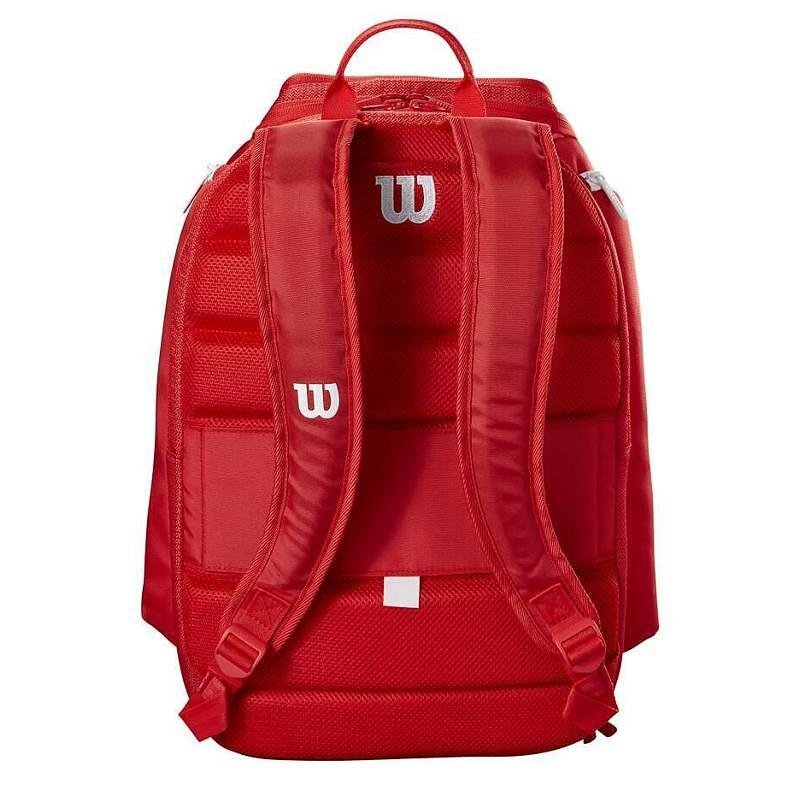 Wilson Super Tour 2025 Backpack in red – comfortable tennis backpack with comfortable straps and a functional design