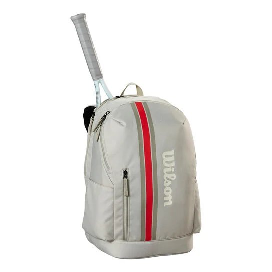Раница Wilson Team Beige за тенис и падел, с място за ракети, аксесоари и удобни регулируеми презрамки