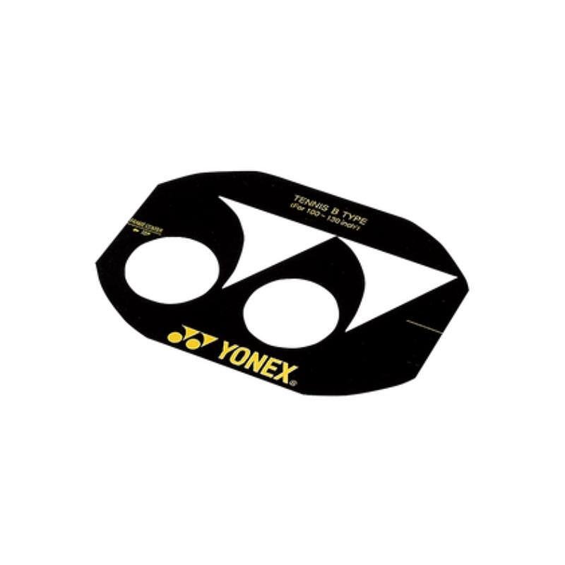 Yonex logo stencil 100-130 in. for Yonex tennis rackets, a stylish logo stencil for precise customization.