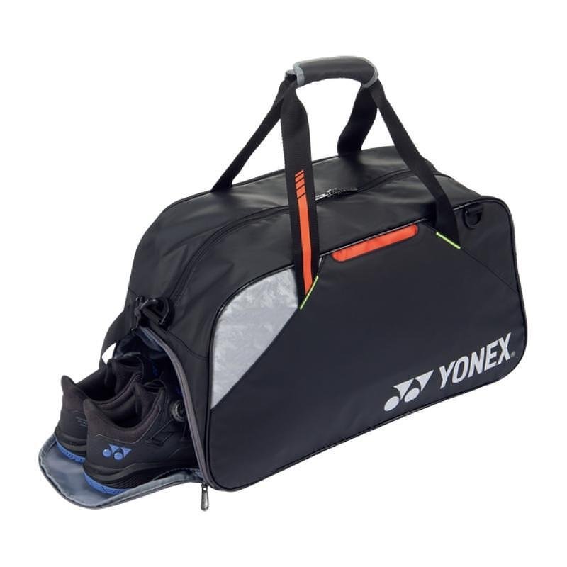 Yonex BOSTON Black duffel bag – black tennis bag with a sneaker compartment and space for gear for tennis bags and tennis equipment