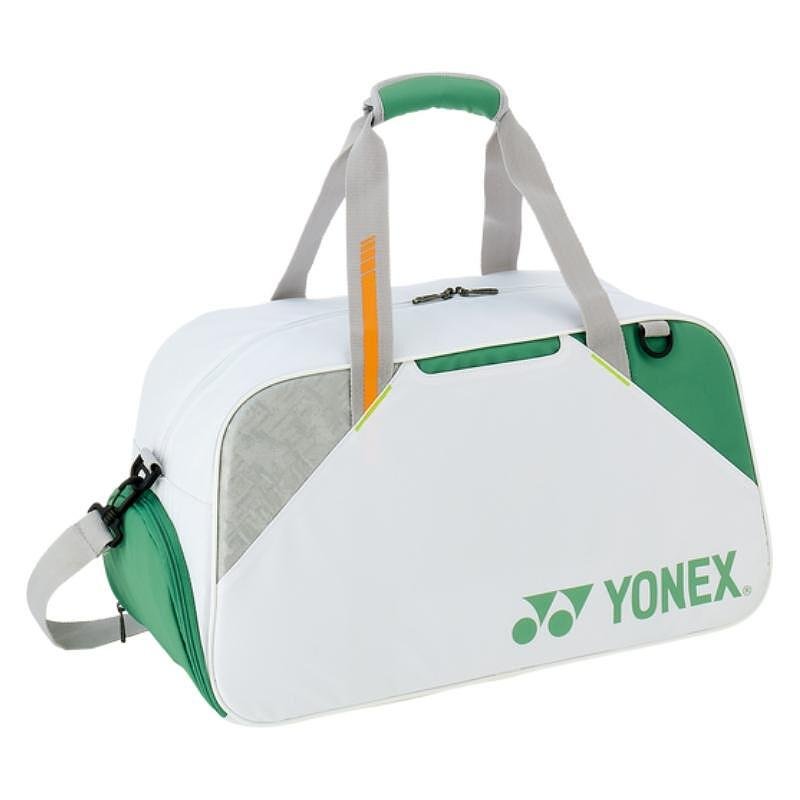 Yonex BOSTON White bag – tennis bag with 2 compartments, a shoe compartment, and space for tennis gear.
